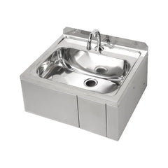 Hands Free Knee Operated Stainless Steel Time Flow Basin -with Thermostatic mixing valve -AB-KNEEHBTMV-TF