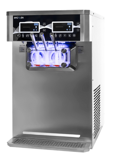 Brullen i26 Pro Twin system Flavour Plus Twist Soft Serve Ice Cream & Frozen Yogurt Machine (Gravity Feed) Pausterise