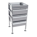 Lockable Freestanding Stainless Steel Drawer Unit (3 drawers) - AB-3DRAW-L