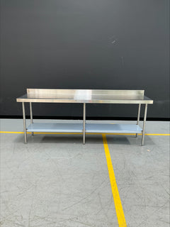 Vogue - DA343 - Premium Stainless Steel Table with Splashback 2400mm