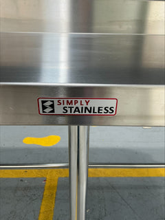 Simply Stainless Work Bench with Splashback SS02.7.2400LB
