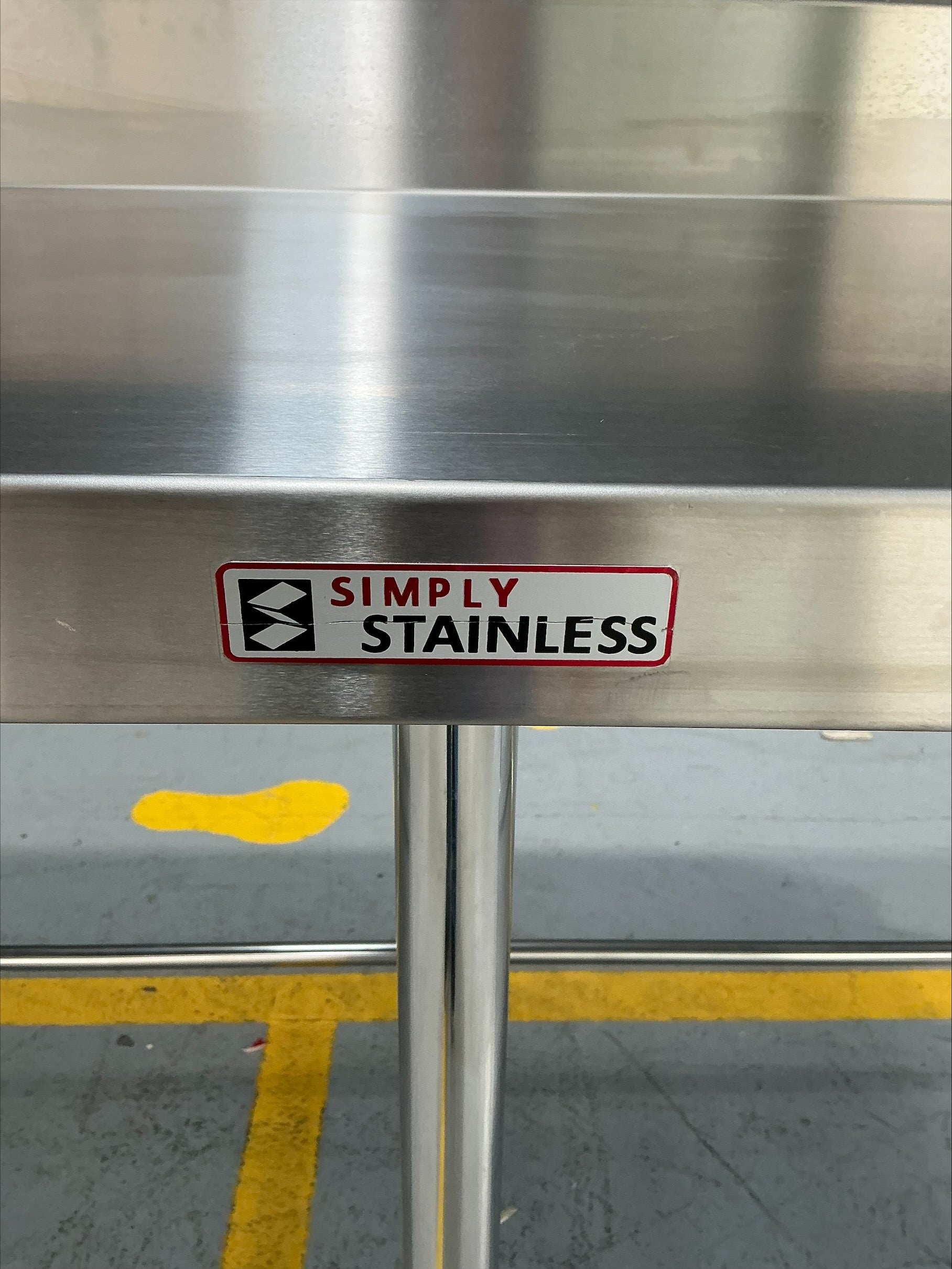 Simply Stainless Work Bench with Splashback SS02.7.2400LB