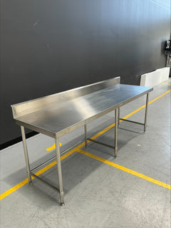Simply Stainless Work Bench with Splashback SS02.7.2400LB