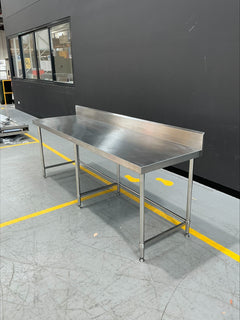 Simply Stainless Work Bench with Splashback SS02.7.2400LB