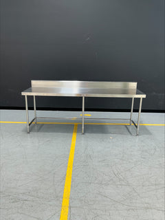 Simply Stainless Work Bench with Splashback SS02.7.2400LB