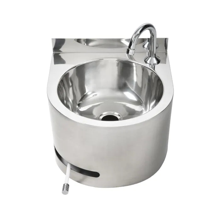 Round Hands Free Knee Operated Basin - Timed Flow - AB-KNEEHB-RT