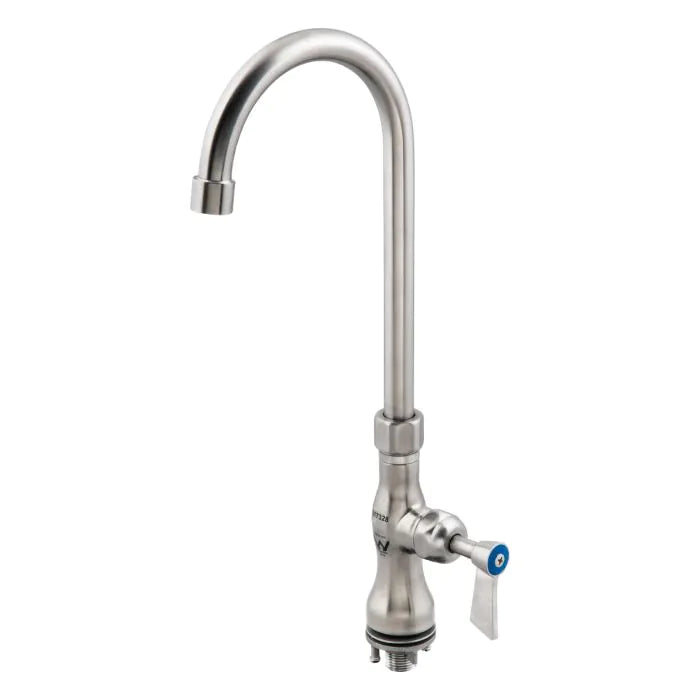 Single Bench Mount Body with Single Control and 12" Gooseneck Swivel Spout - T-3MSHG12