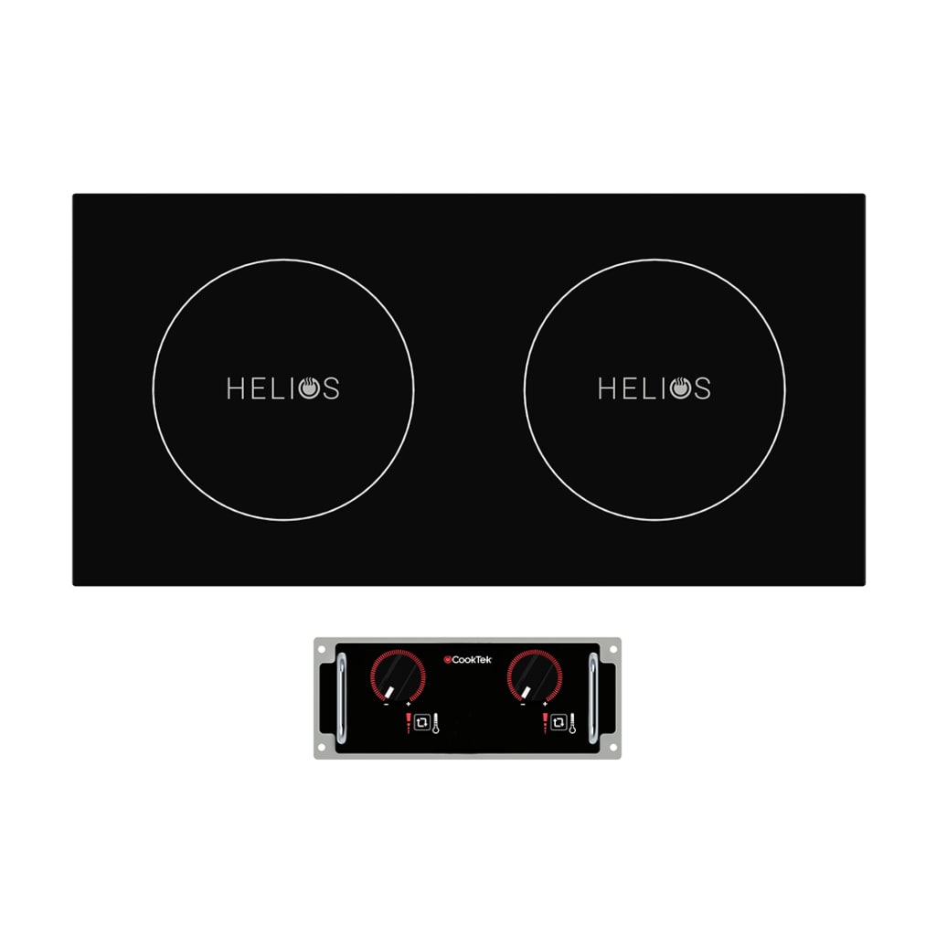CookTek HRD.9500.SS25.4 Helios Drop-In Induction Cooktop Dual Hob Side by Side 20A