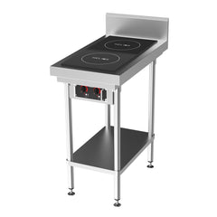CookTek HRD.9500.FB25.4.0450 Helios Freestanding Bench with Drop-In Dual Hob Induction Cooktop 450mm 20A