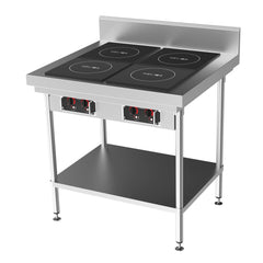 CookTek HRD.9500.FB35.4.0900 Helios Freestanding Bench with Drop-In Dual Hob Induction Cooktops 900mm 32A