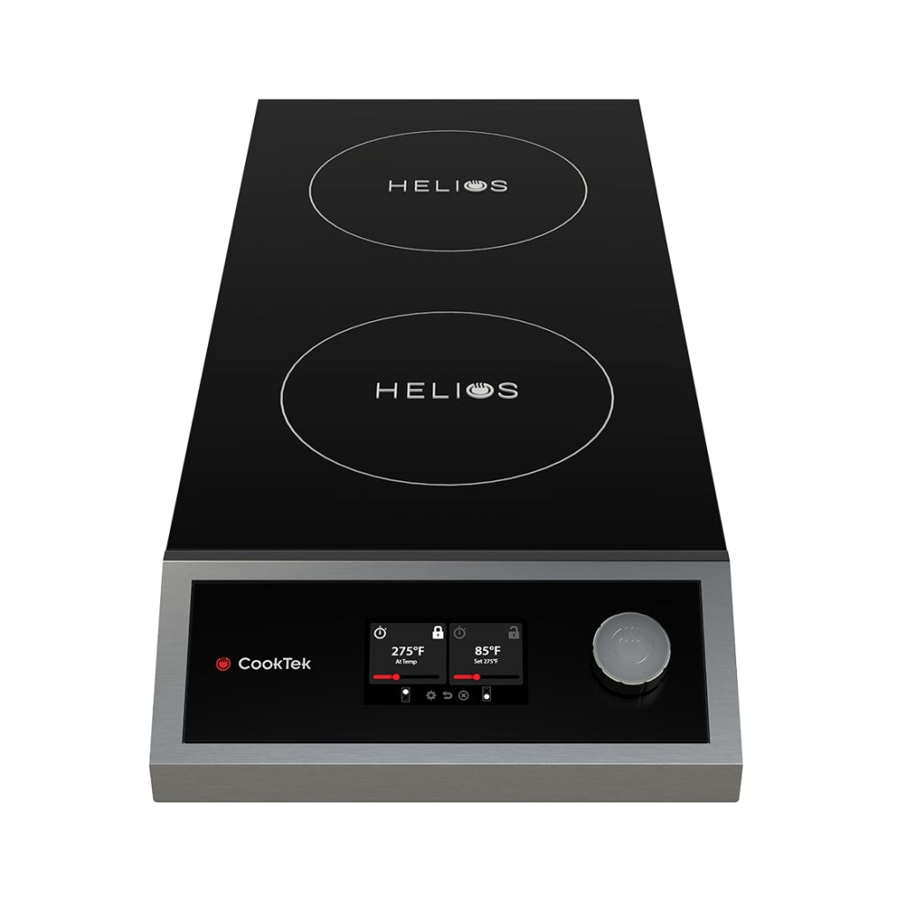 CookTek HTF.9500.FB25.4 Helios Touch Countertop Induction Cooktop Dual Hob Front to Back 20A