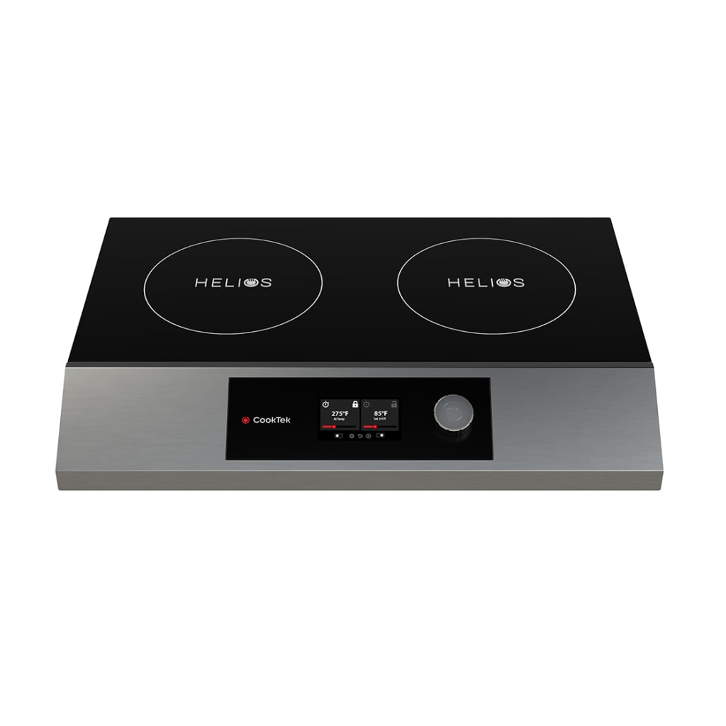 CookTek HTF.9500.SS25.4 Helios Touch Countertop Induction Cooktop Dual Hob Side by Side 20A