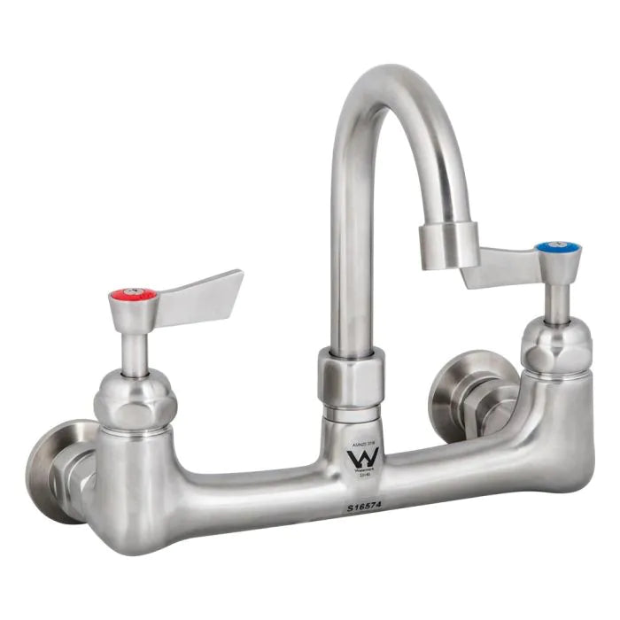 Stainless Steel Exposed Wall Mount Body with Gooseneck Swivel 12" Spout - T-3MEWG12