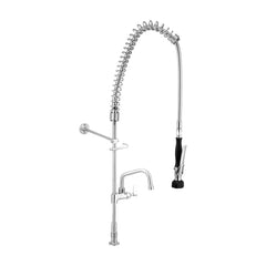 Stainless Steel Hob Mount Pre Rinse Unit With 6" Pot Filler - No Stops - T-3M53206