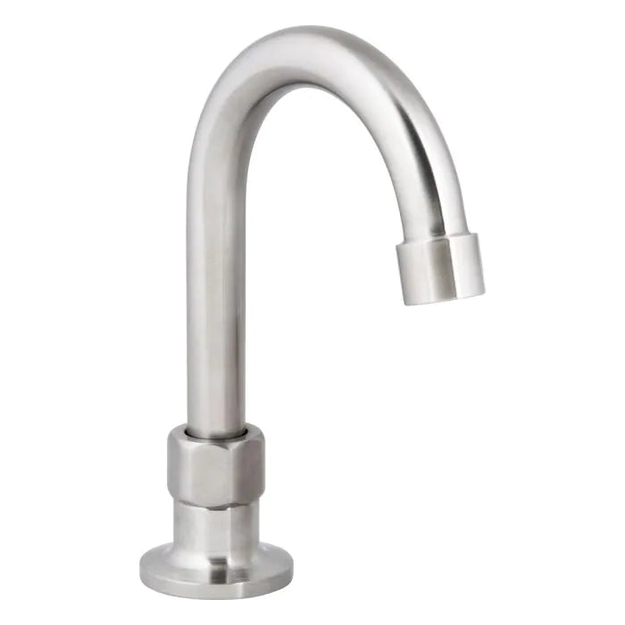 Stainless Steel Single Hob Mount (No Stops) with Gooseneck Spout - T-3MHOG07