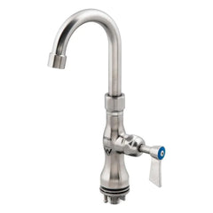 Stainless Steel Single Hob Mount Body with Single Control and Gooseneck Spout - T-3MSHG07