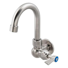 Stainless Steel Single Wall Mount Body with Single Control and Gooseneck Swivel Spout - T-3MSWG07