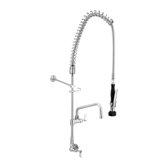 Stainless Steel Single Wall Mount Pre-Rinse with 12" Pot Filler - T-3M53712