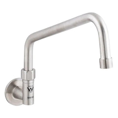 Stainless Steel Wall Elbow and 12" Spout - T-3MWE12