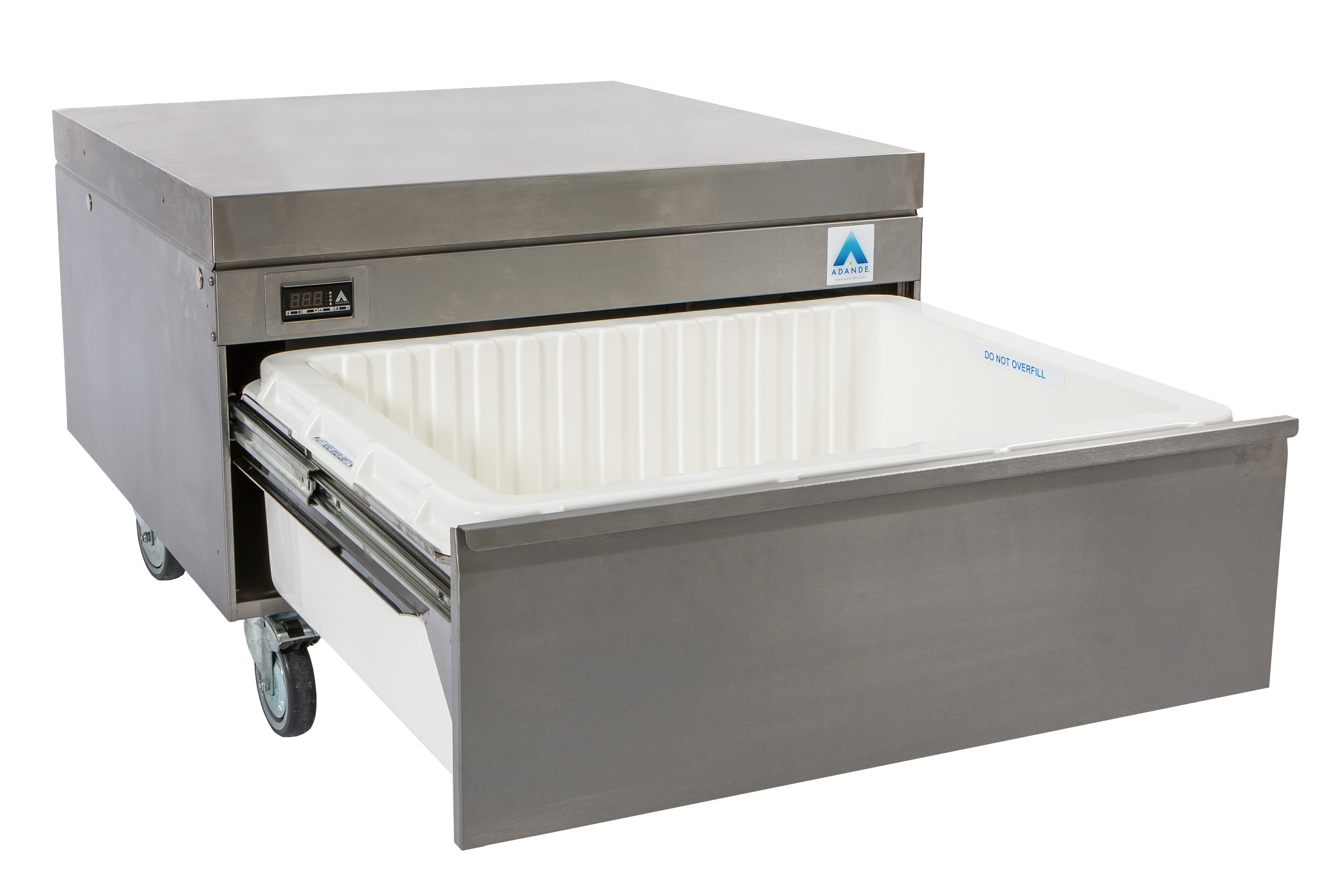 Adande VCR1.CW - Single Dual Temperature Drawer - Standard Castor / Solid Work Top