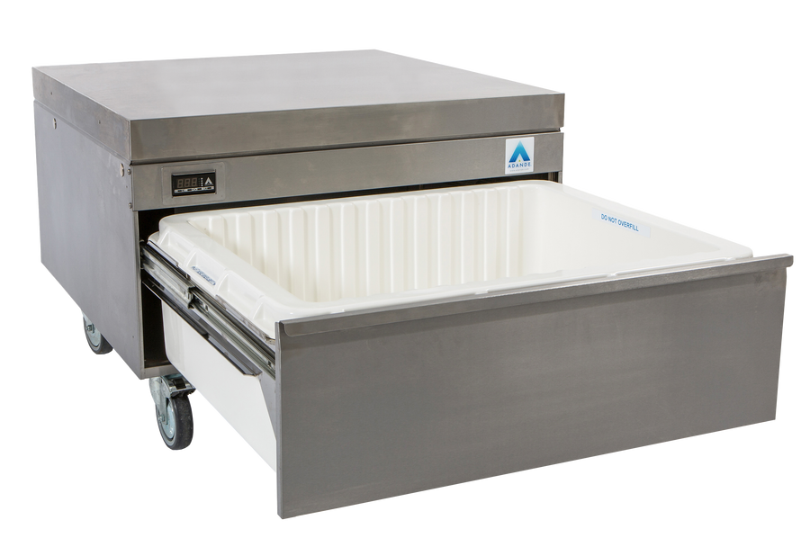 Adande VCR1.HCHS - Single Dual Temperature Drawer - High Castor / Heatshield Top