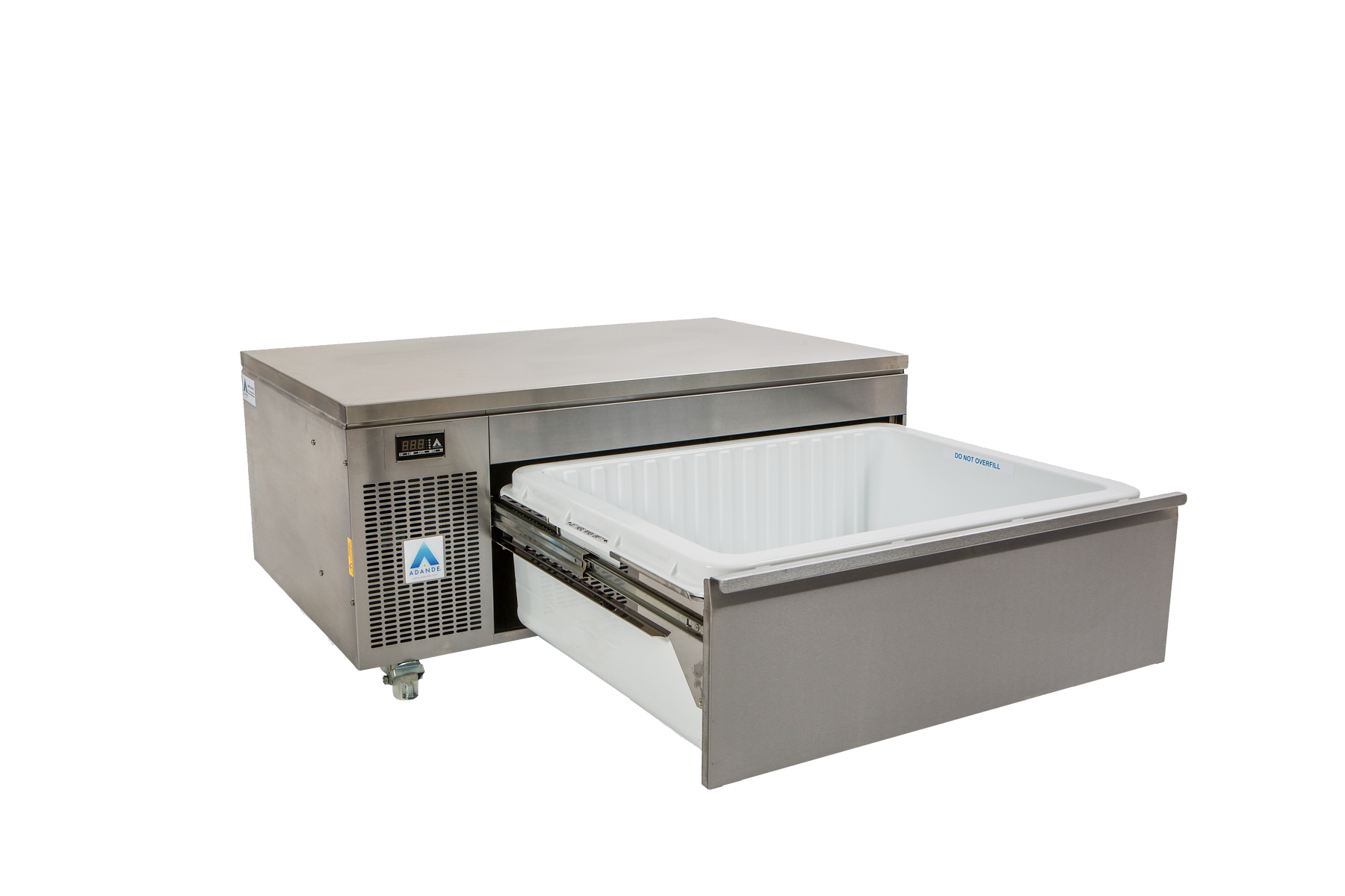 Adande VCS1.CW - Single Dual Temperature Drawer - Standard Castor / Solid Work Top