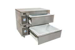 Adande VCS2.RW - Double Dual Temperature Drawer - Roller / Solid Work Top