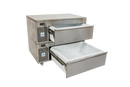 Adande VCS2.CW - Double Dual Temperature Drawer - Standard Castor / Solid Work Top