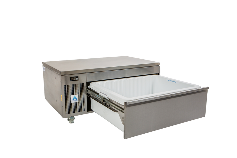 Adande VLS1.LHS - Single Dual Temperature Drawer - Standard Castor / Heatshield Top