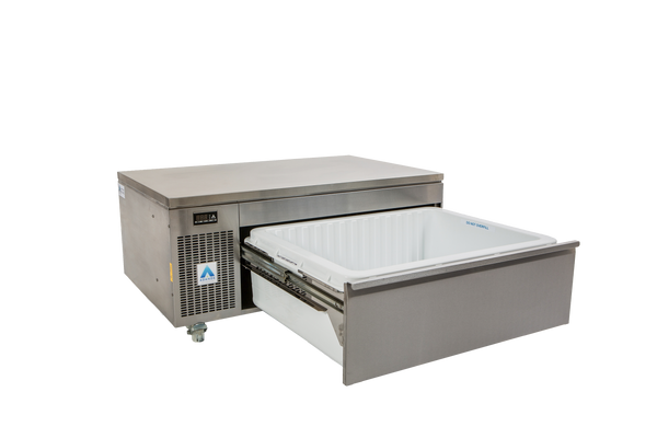 Adande VLS1.CHS - Single Dual Temperature Drawer - Standard Castor / Heatshield Top