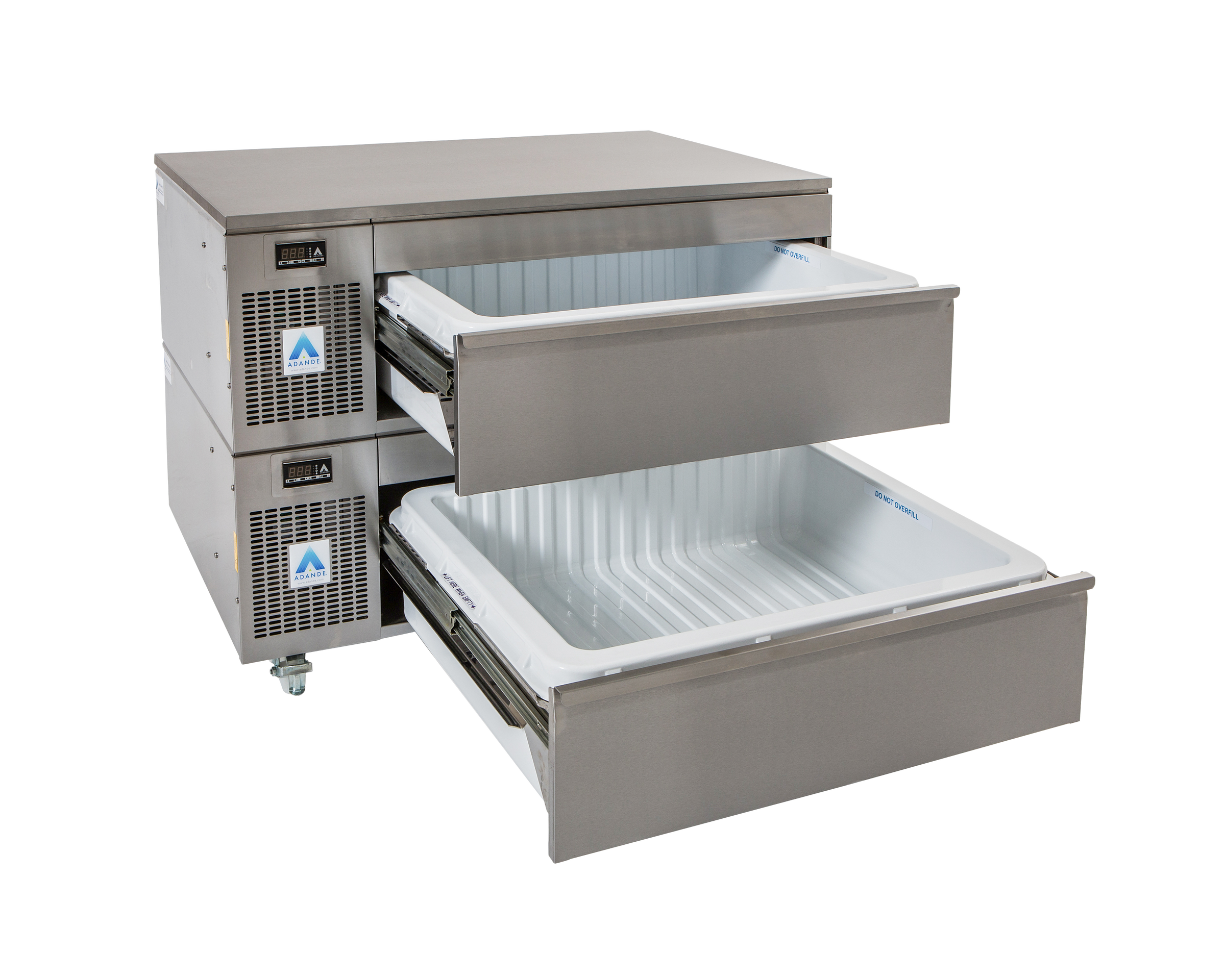Adande VLS2.PT - Double Slimline Dual Temperature Drawer - Plinth Sides / Cover Top