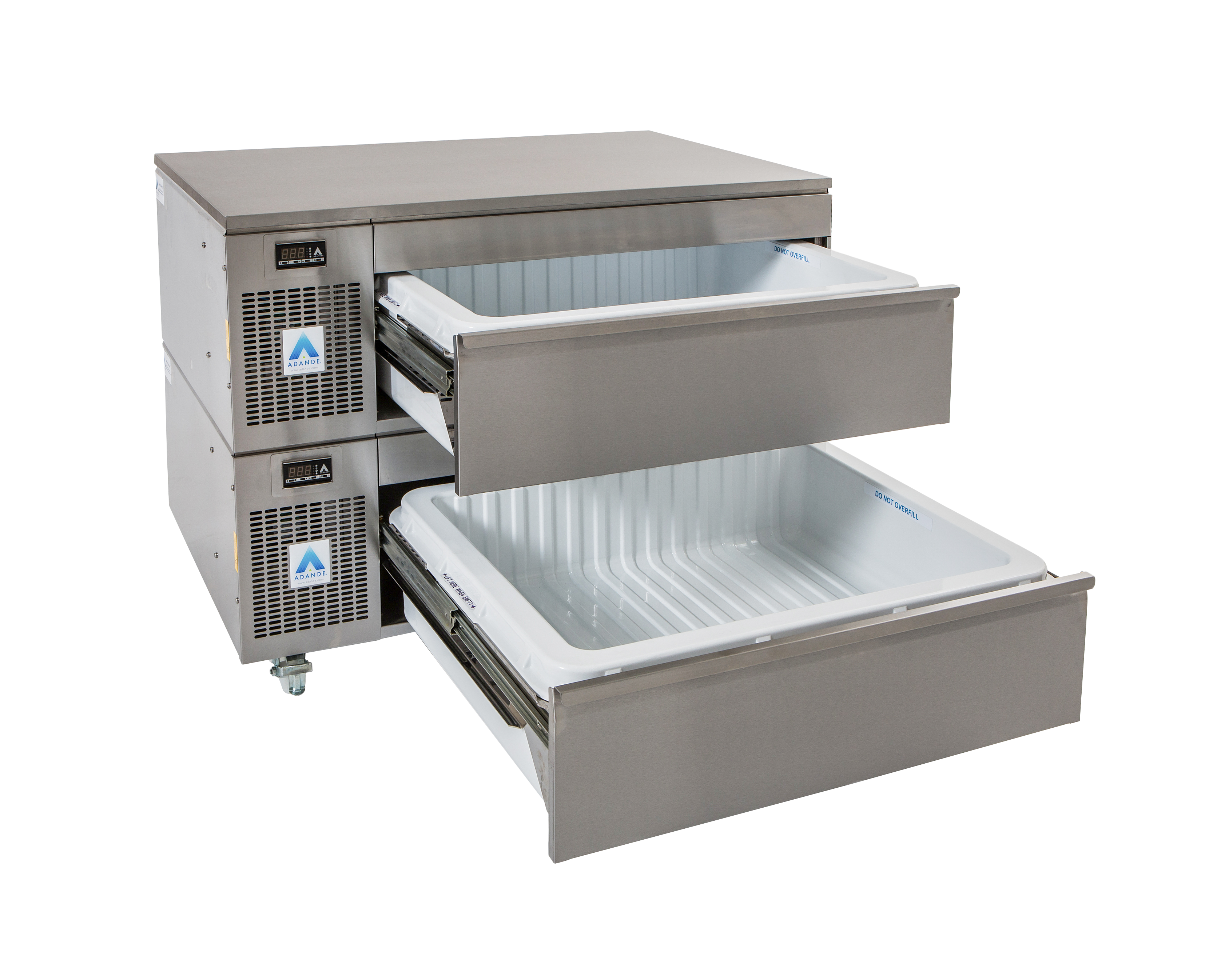 Adande VLS2.PT - Double Slimline Dual Temperature Drawer - Plinth Sides / Cover Top