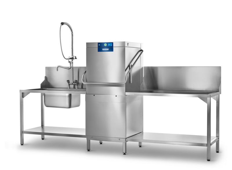 Hobart PROFI AMX-V: hood type dishwasher with VAPO STOP system