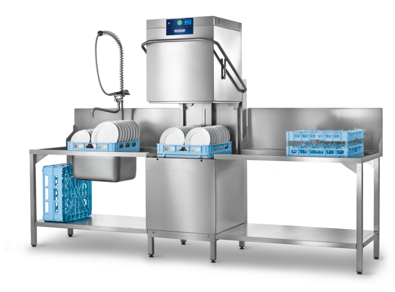 Hobart PROFI AMX-V: hood type dishwasher with VAPO STOP system