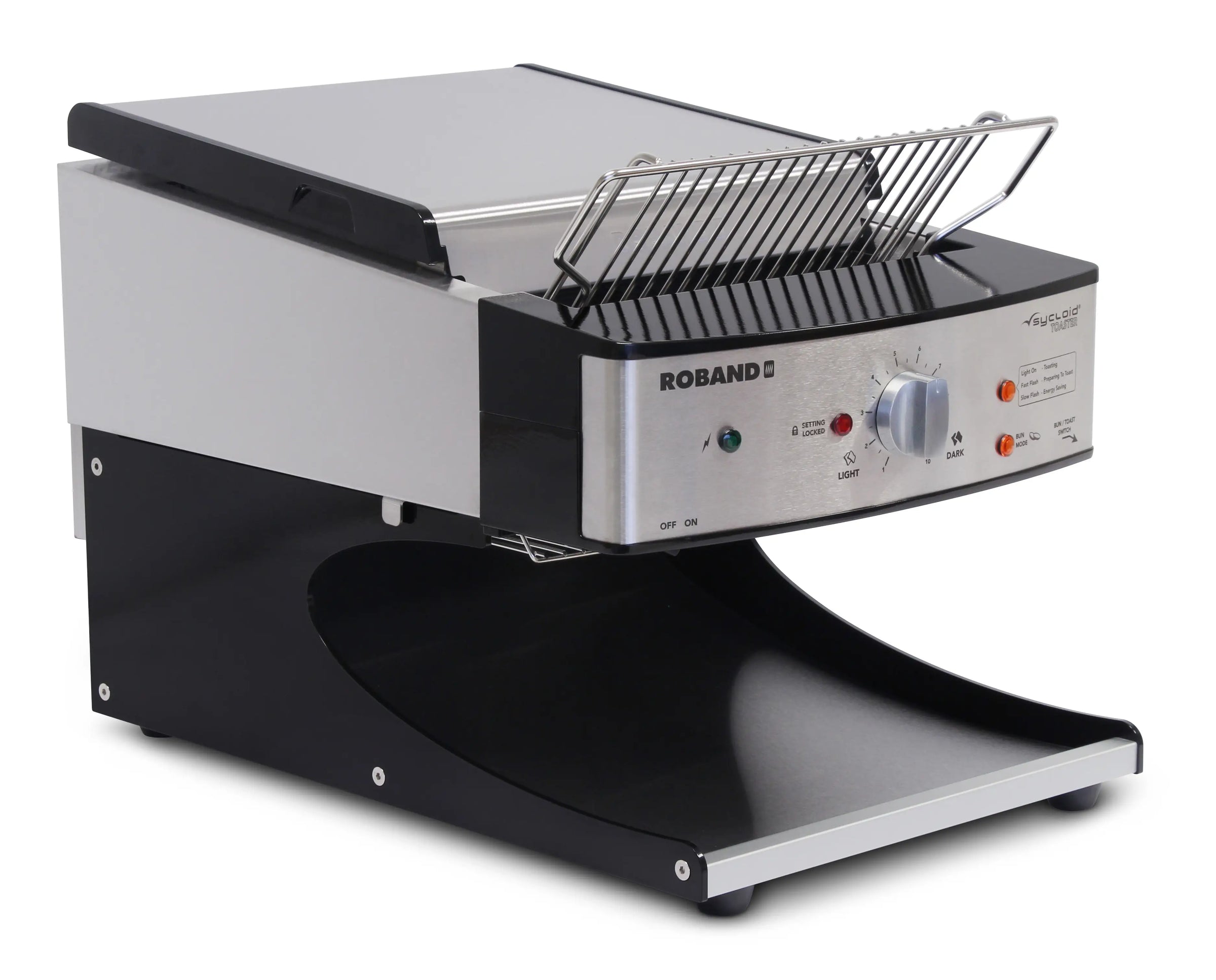 Roband ST350AB Sycloid Toaster Black Front Load Front Return Buffet Toaster