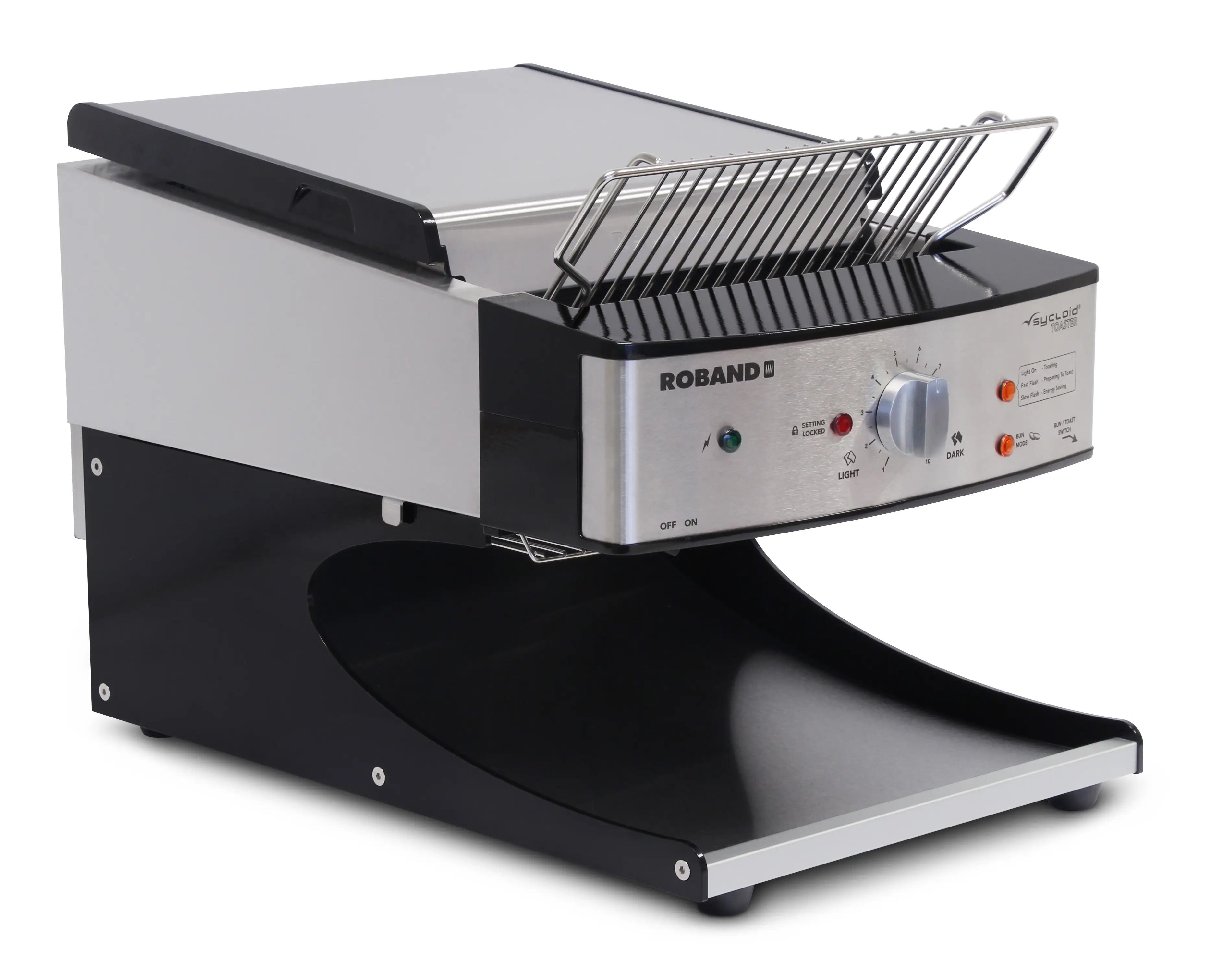 Roband ST350AB Sycloid Toaster Black Front Load Front Return Buffet Toaster