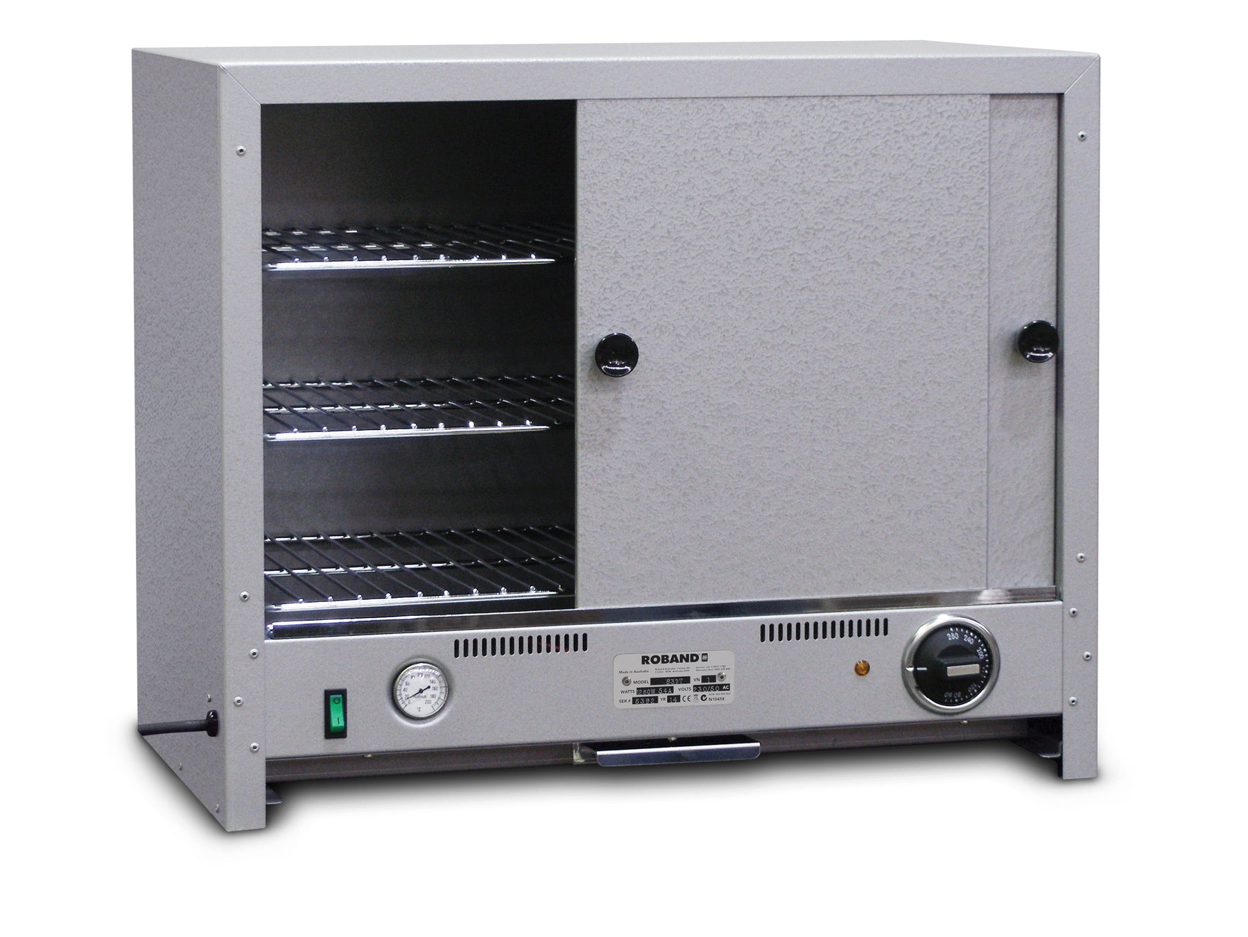 Roband Hammertone Finish Pie Warmer with sliding door, 40 pies