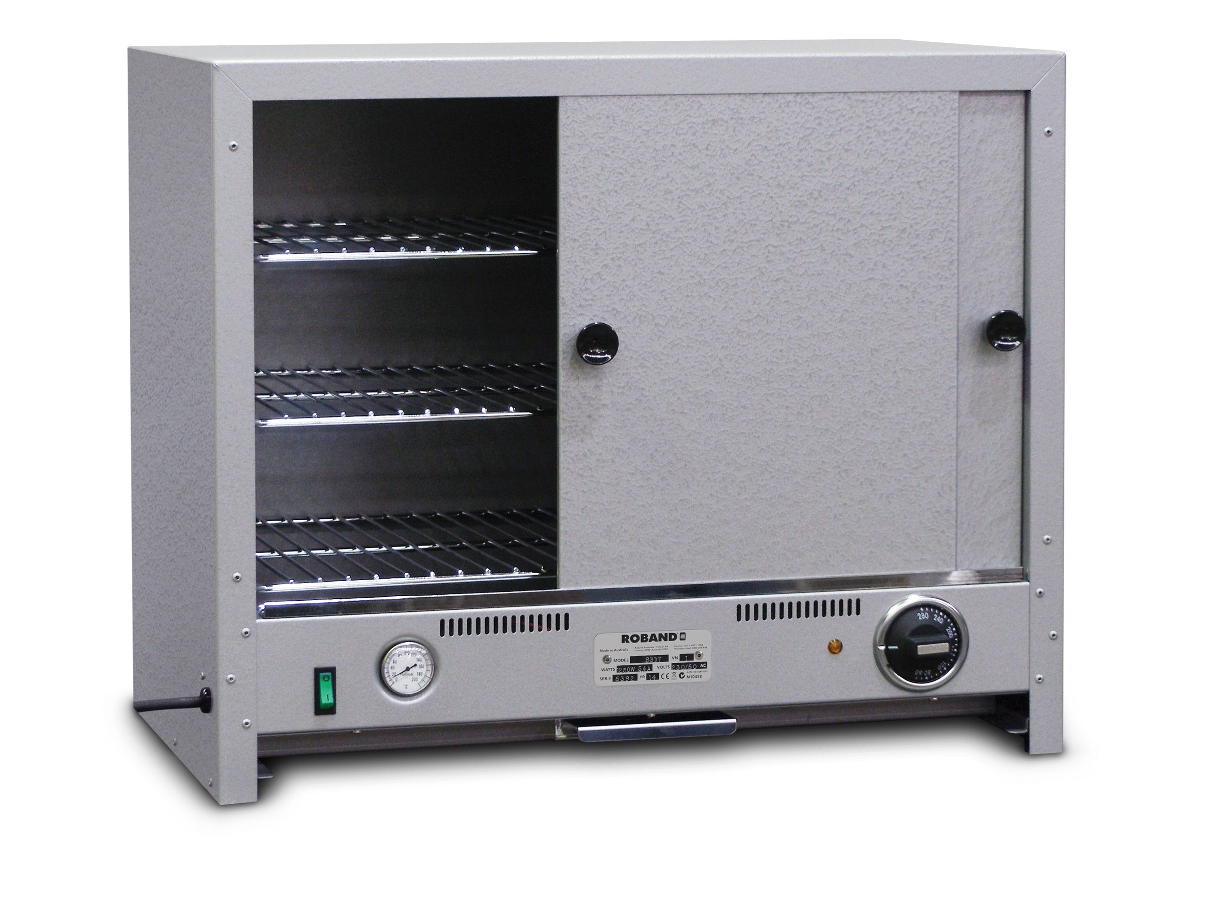 Roband Hammertone Finish Pie Warmer with sliding door, 40 pies