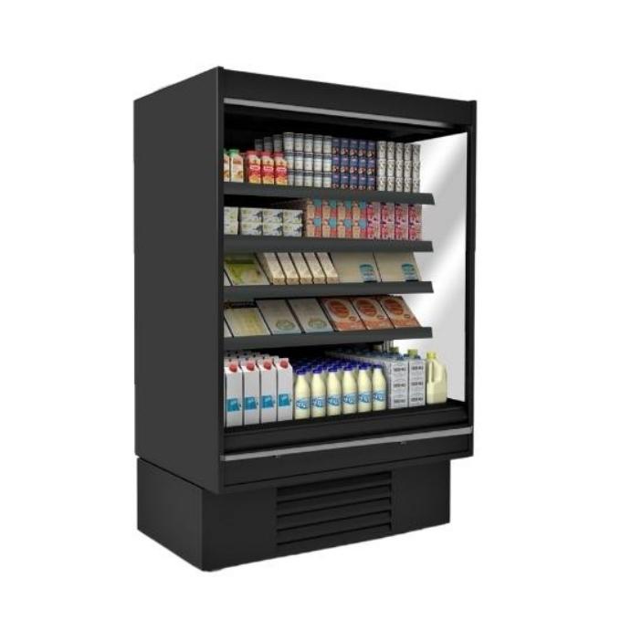 Bonnet Neve Onwave 3 Green - W2500mm Open Display Chiller - Black/Black