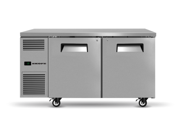 Skope - ReFlex 1500mm Wide Solid 2 Door Under-bench Fridge