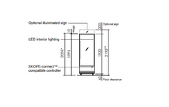 SKOPE BME600N-AC: single door chiller with lighting box ActiveCore SELF CONTAINED