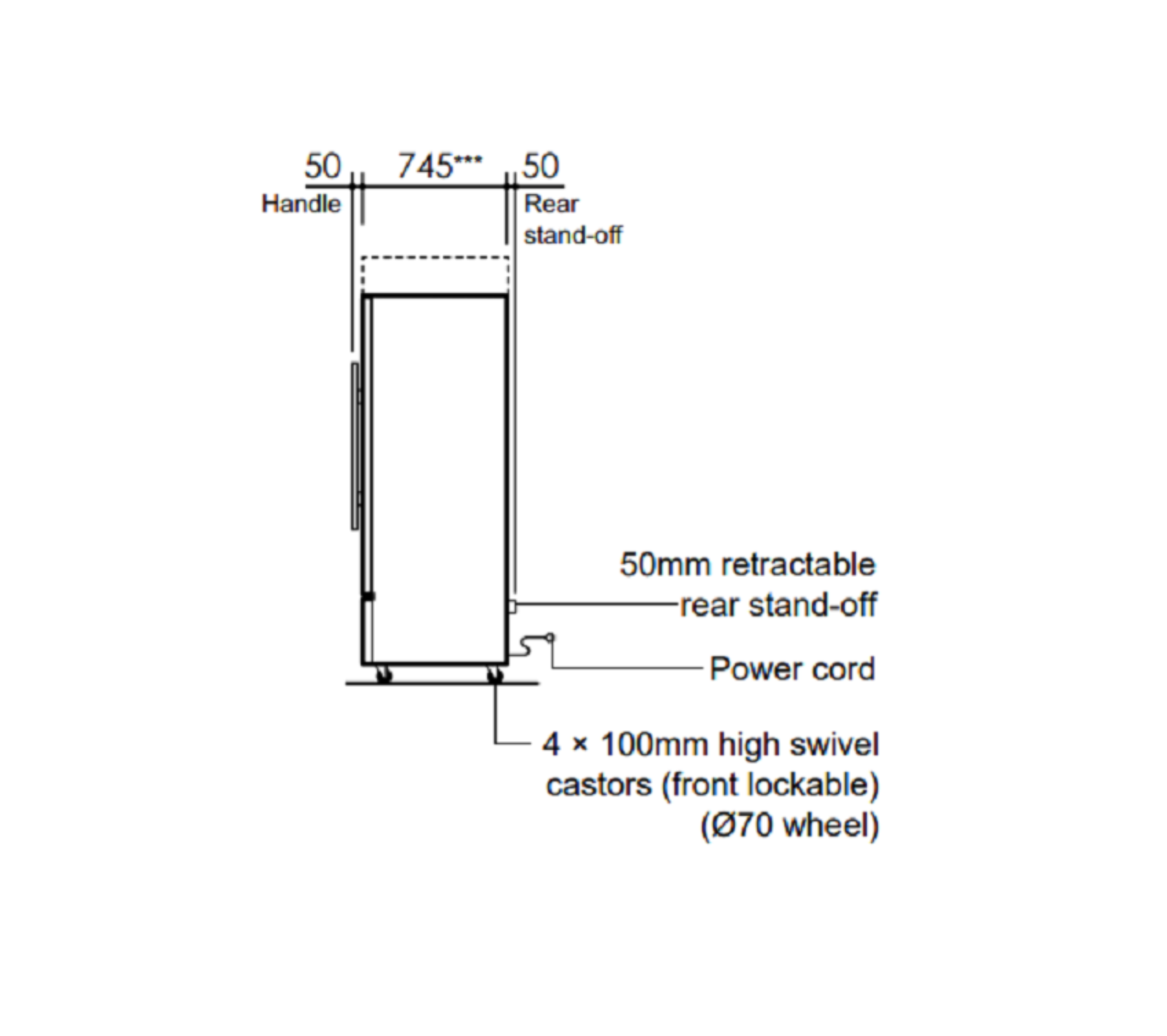 SKOPE BME600N-AC: single door chiller with lighting box ActiveCore SELF CONTAINED