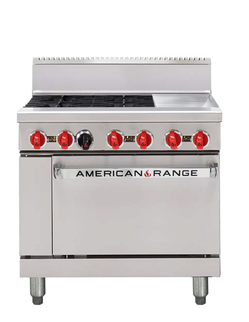 American Range 36" Oven Range AAR.4B.12G