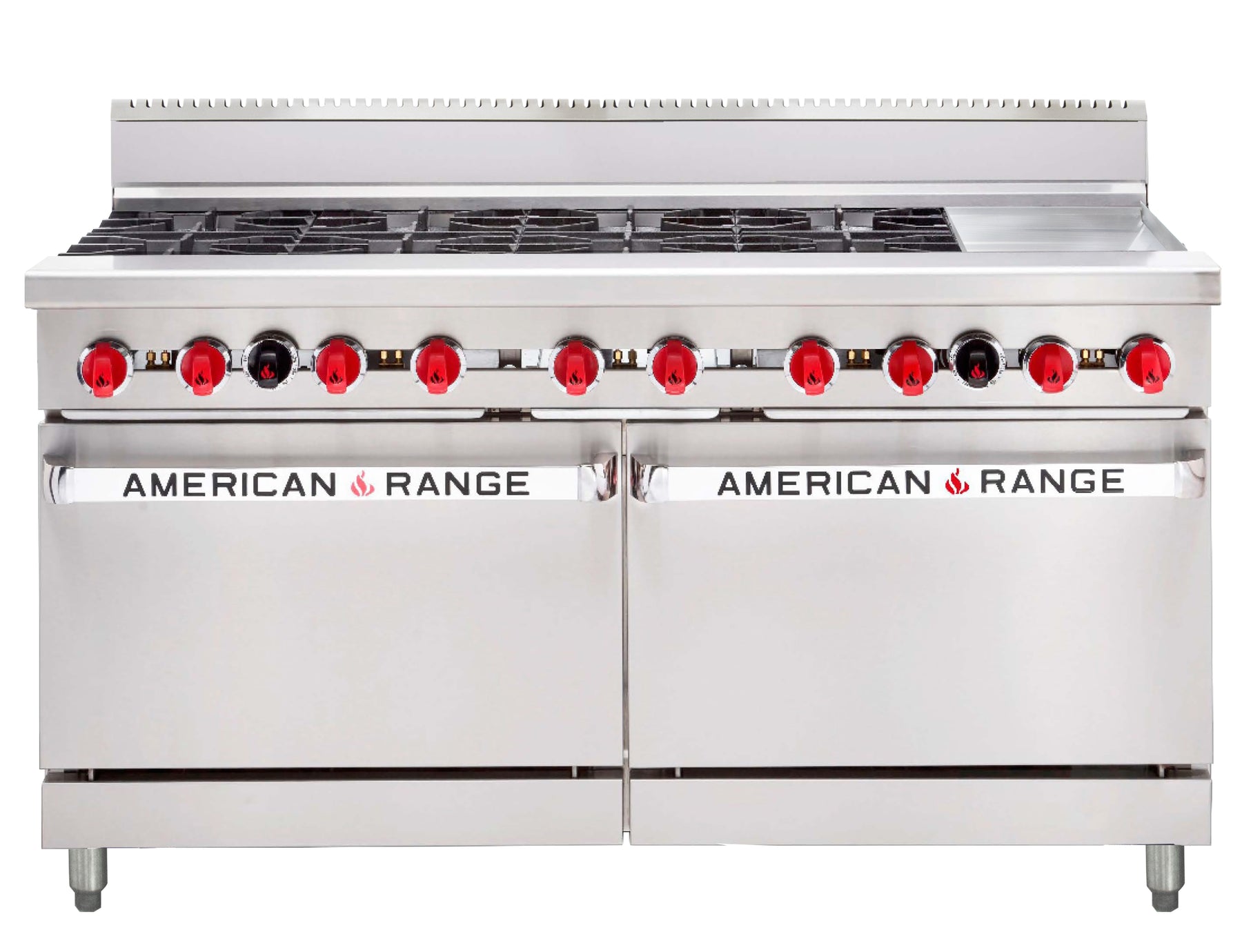 American Range AAR.8B.12G 60" Oven Range 8 Open Burners 12" Griddle
