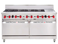 American Range AAR.8B.12G 60" Oven Range 8 Open Burners 12" Griddle