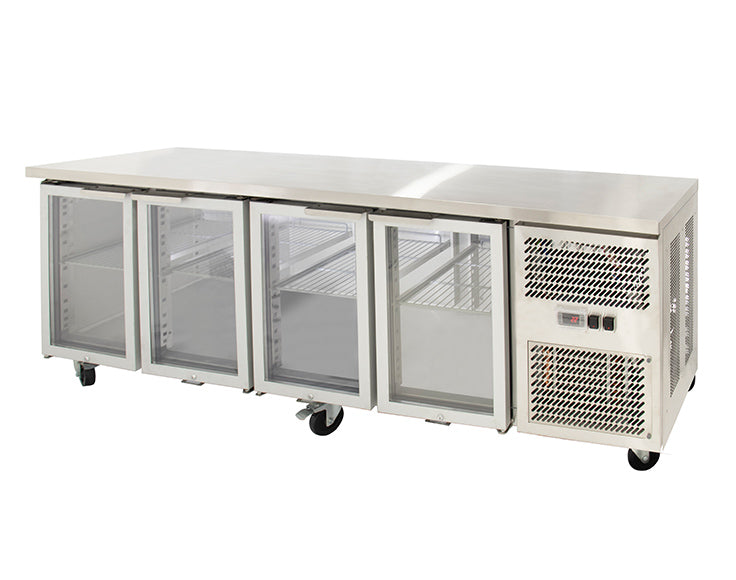 Airex 4 Glass Door Undercounter Refrigerated Storage AXR.UCGN.4 - To suit 1/1GN