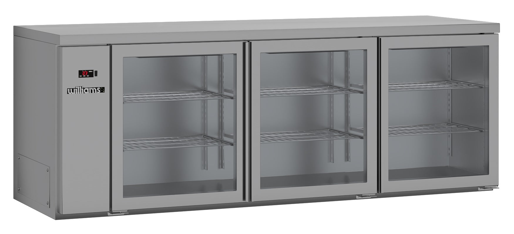 Williams Boronia - Three Door Stainless Steel Remote Back Bar Counter Display Refrigerator