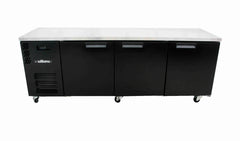 Williams Boronia - Three Door Black Colorbond Remote Back Bar Counter Display Refrigerator