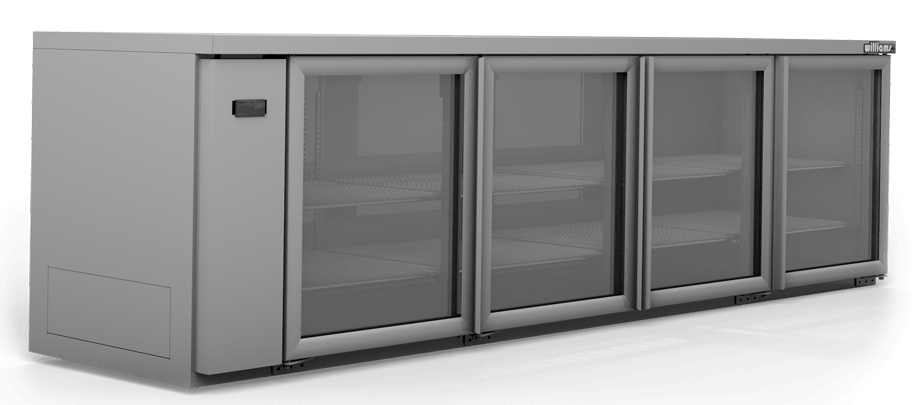 Williams Boronia - Four Door Stainless Steel Remote Back Bar Counter Display Refrigerator