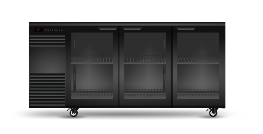 Three Glass Swing Door Fridge BB.3.GSW